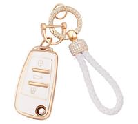 Koaudb - Funda Completa para Llave de Coche para Audi con cordón para Llavero, 3 Botones, Funda de TPU Suave para Llave para Audi A1 A3 A4 A6 A8 Quattro Q2 Q3 Q7 S3 S6 RS3 RS6 R8 TT TTS (Ad-3)