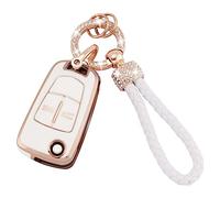Koaudb - Funda de TPU para Llave de Coche Compatible con 2 Botones Vauxhall Opel Corsa Astra Vectra Zafira Signum Meriva Tigra Insignia Combo Flip Plegable Key Shell Case Fob (Opl-2F)