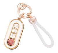 Koaudb - Funda de TPU para Llave de Coche Compatible con Fiat 3 Button 500 500L Brava Bravo Doblo Ducato Fiorino Punto Panda Palio Qubo Scudo Sedici Stilo Lancia Flip Folding Key Fob (Fia)