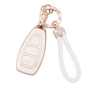 Koaudb - Funda para Llave de Coche Compatible con Ford 3 Button Fiesta Focus C-MAX Galaxy B-MAX Grand C-MAX Kuga Mondeo S-MAX Smart Car Remote Key Fob Case (Frd-3)