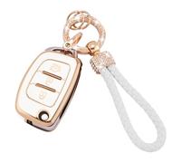 Koaudb Funda para Llave de Coche, Compatible con Hyundai i10 i20 i30 i40 ix20 ix30 ix35 ix45 ix55 Tucson Santa Fe Elantra Accent Funda Plegable con 3 Botones de TPU