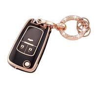 Koaudb - Funda para llave de coche compatible con Vauxhall Opel Astra Insignia Vectra Zafira Meriva Mokka Chevy Holden 2 3 botones, plegable, con llavero (R-Chv-3F-B)