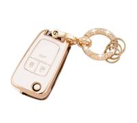 Koaudb - Funda para Llave de Coche, Llavero Compatible con Vauxhall Opel Astra Insignia Vectra Zafira Meriva Mokka Chevy Cruze Captiva Orlando Holden 2, Funda Plegable con 3 Botones (R-Chv-3F-W)