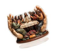 Koautios Decoración de Mesa Acrílica, Figura Religiosa Navideña, Adorno de Escritorio