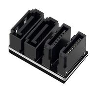 Koawensa 1 unidades doble SATA 7Pin a doble 7Pin macho 180 grados acodado adaptador placa base SATA adaptador para ordenadores de sobremesa SSD HDD