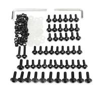 Koawensa 158 unidades serías universal motocicleta carenado tornillos tuercas motocicleta cuerpo pernos de trabajo tornillos para YZF R1 R6 R3 2004-2008 (negro)
