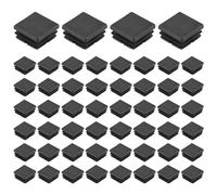 Koawensa 200 tapones de plástico cuadrados de 2,5 cm, tapas de tubo para poste de tubo, tapones deslizantes para sillas