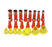 Koawensa 23 Pc - Limpiador de boquilla de acero inoxidable para calafateo de silicona y pegamento para juntas en V y herramienta de acabado para fregadero de cocina, fácil instalación