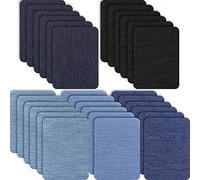 Koawensa 30 Piezas de Hierro en Parches de Tela Jean Parches de Reparación Kit de Parche de Reparación de Ropa para Chaqueta Jean Ropa de 5 Colores