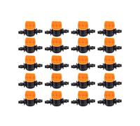Koawensa 50 unidades 1/4 pulgadas manguera mini válvula 4/7mm manguera controlador adaptador de púas agricultura goteo sistema de riego