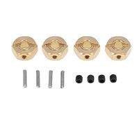Koawensa - Adaptador extendido de cubo de rueda hexagonal de latón 12 mm para coche con control remoto axial SCX10 III CC01 Wraith RR10 Redcat GEN8 1/10, 6 mm