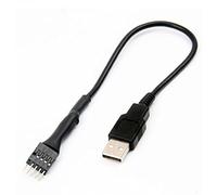 Koawensa - Cable de extensión de datos interno para placa base (9 pines a USB externo, 1 macho, 20 cm)