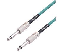 Koawensa - Cable de instrumento de guitarra con conector mono de 6,35 mm para guitarra baja, batería y dispositivo de audio, longitud de 3 metros.