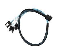 Koawensa Cable interno Mini SAS a SATA, SFF-8643 a SATA Rotura Compatible con el Disco Duro del Controlador (1,6 Pi)