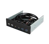 Koawensa Carcasa para ordenador de sobremesa de 13,2 cm, panel frontal interno, 2 puertos USB 3.0 y 2 puertos USB 2.0 con puerto de audio HD de 20 pines