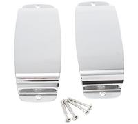 Koawensa - Cubierta de acero para guitarra (2 unidades, compatible con estilo bajo, fácil de instalar, fácil de usar, color plateado