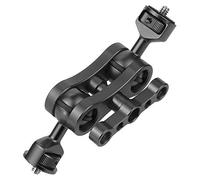 Koawensa Doble 1/4 Adaptador de Cabeza de Bola Brazo Mágico Pinza de Cangrejo 3/8 Monitor de Campo de Luz Soporte de Soporte de Camara - Negro