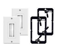 Koawensa - Juego de 2 placas de pared con cepillo de bajo voltaje para altavoz