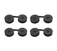 Koawensa - Juego de 4 cintas de doble bobina para máquina de escritura de tinta de doble bobina para la mayoría de máquinas de escribir (Negro)