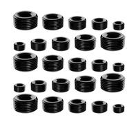Koawensa Kit Combinado De Accesorios De Tapón De Tubo De Acero Tapón De Manga De Rosca Hexagonal Macho NPT para Sellar Puertos De Manguera A