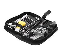 Koawensa Kit de reparación de relojes de 153 piezas, juego de herramientas de barra de resorte profesional, kit de herramientas de repuesto de batería de reloj, juego de herramientas de pasador de