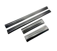 Koawensa para Vezel -V 2021 2022 Acero Inoxidable Trasero Interior Umbral de Puerta PéDale Rasguño Placa Cubierta Cubierta 4 Piezas Serías Negro