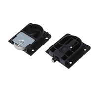 Koawensa Placa de plástico negro para armario de 25 mm de diámetro para puerta corredera