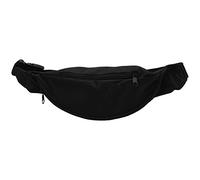Koawensa Riñonera unisex con cremallera para mujeres y hombres, color negro, Black
