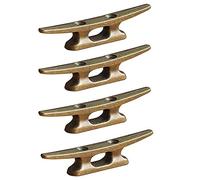 Koawensa - Taquete de muelle de barco de 4 pulgadas para barco de amarre de hierro fundido para host de bronce adecuado para decantar marítimo de lago de playa náutica, 4 unidades