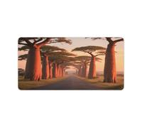 KOAYUBFC Alfombrilla de escritorio profesional de gran tamaño con superficie antideslizante multiusos, alfombrilla de mouse con impresión Avenue of The Baobabs, diseño impermeable para el trabajo