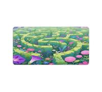 KOAYUBFC Alfombrilla de escritorio profesional de gran tamaño con superficie antideslizante multiusos, alfombrilla de mouse con impresión de laberinto de jardín mágico, diseño impermeable para el
