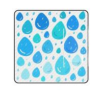 KOAYUBFC Alfombrilla de playa con estampado de gotas de lluvia frescas, portátil, extragrande, adecuada para viajes, senderismo, festivales de música, césped, playas, picnics al aire libre