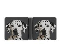 KOAYUBFC Cartera delgada compacta plegable de cuero dálmata, carteras minimalistas para hombres con tarjetero de crédito, ranura para monedas, ventana de identificación, unisex