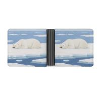 KOAYUBFC Cartera delgada compacta y plegable con diseño de oso polar, carteras minimalistas para hombres con tarjetero de crédito, ranura para monedas, ventana de identificación, unisex