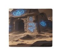 KOAYUBFC Cartera para hombre con tarjetero de crédito para mujer, cartera delgada con diseño de ruinas antiguas, cartera plegable con ventana de identificación