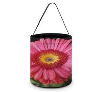 KOAYUBFC Cubo de dulces de Halloween que representa una flor gerbera para truco o trato, bolsa de dulces de Halloween con asas, cestas de dulces reutilizables para Halloween, suministros de fiesta
