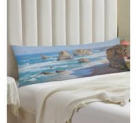 KOAYUBFC Funda de almohada decorativa con diseño de doce apóstoles, 135 x 48 pulgadas, fundas de almohada largas con cremallera, protector de almohada bohemio suave y transpirable para cama, sofá