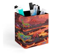 KOAYUBFC Soporte para bolígrafos de escritorio de diseño minimalista, taza mundial de lava, perfecto para decoración de escritorio, suministros de papelería y soporte creativo de papelería