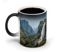 KOAYUBFC Taza de café de 325 ml del Parque Nacional Yosemite que cambia de color, tazas de café que cambian de calor con asa, taza mágica sensible al calor para mujeres y hombres, divertida taza de
