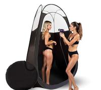 KOBBTAN Tienda de campaña de bronceado portátil grande de lujo con ventana transparente y apertura de ventilador de extracción, fácil de limpiar para el hogar y el salón