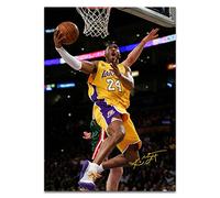 Kobe Bryant Dunking - Póster motivacional para pared, diseño de baloncesto de Kobe y mentalidad de Mamba, arte de pared, decoración de dormitorio de niños, sin marco (D, 16 x 24 pulgadas)