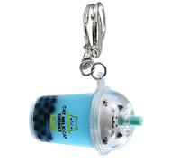Kobeleen Colgante de té de burbujas de gato, colgantes de té de la leche de dibujos animados, llaveros acrílicos de moda, joyería para mochilas y teléfono
