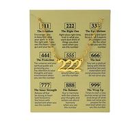 Kobeleen Collar de números de ángel 111 222 333 444 555 666 777 888 999 Collar de números de numerología Inglesa Antigua Colgante Minimalista de Oro