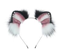 Kobeleen Diadema con orejas de animal bonita y realista, accesorio para Halloween, fiesta de Acción de Gracias, cosplay