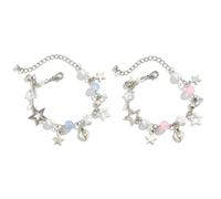 Kobeleen Elegante Pulsera con colgante de estrella Pulsera con dijes Pulsera de cuentas de moda Joyería de muñeca elegante Accesorio de moda para Diario