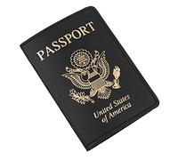 Kobeleen Funda portátil para Tarjeta de identificación de Cuero PU con Soporte para Pasaporte de Viaje de EE. UU. para Protector de Funda
