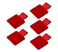 Kobeleen Juego de 5 soportes elásticos para bolígrafos, autoadhesivos, de piel sintética, diseñados para cuadernos, lápices, con lazo elástico