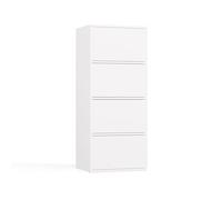 KOBI Alma Moderna cómoda de 4 Puertas con Sistema Tip-ON, estantes de Gran Capacidad, diseño Minimalista, Muebles para salón, Dormitorio y Oficina, Dimensiones 50x119x40 cm