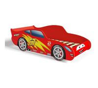 KOBI - Cama en forma de coche (140 x 70, color rojo, sin colchones, Cars