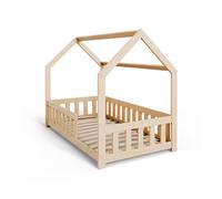 KOBI DUBI Cama infantil de 160 x 80 con colchón - Color natural